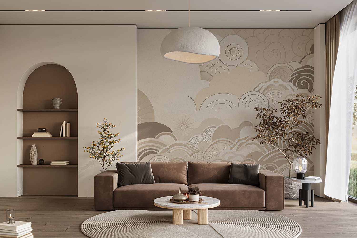 Foto murale Retë Japandi