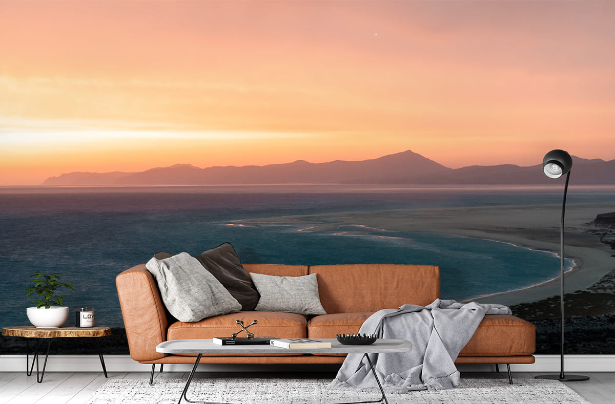 Foto murale Një horizont i qetë në perëndim të diellit