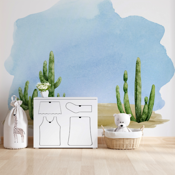 Foto murale Kaktusët nën qiellin blu
