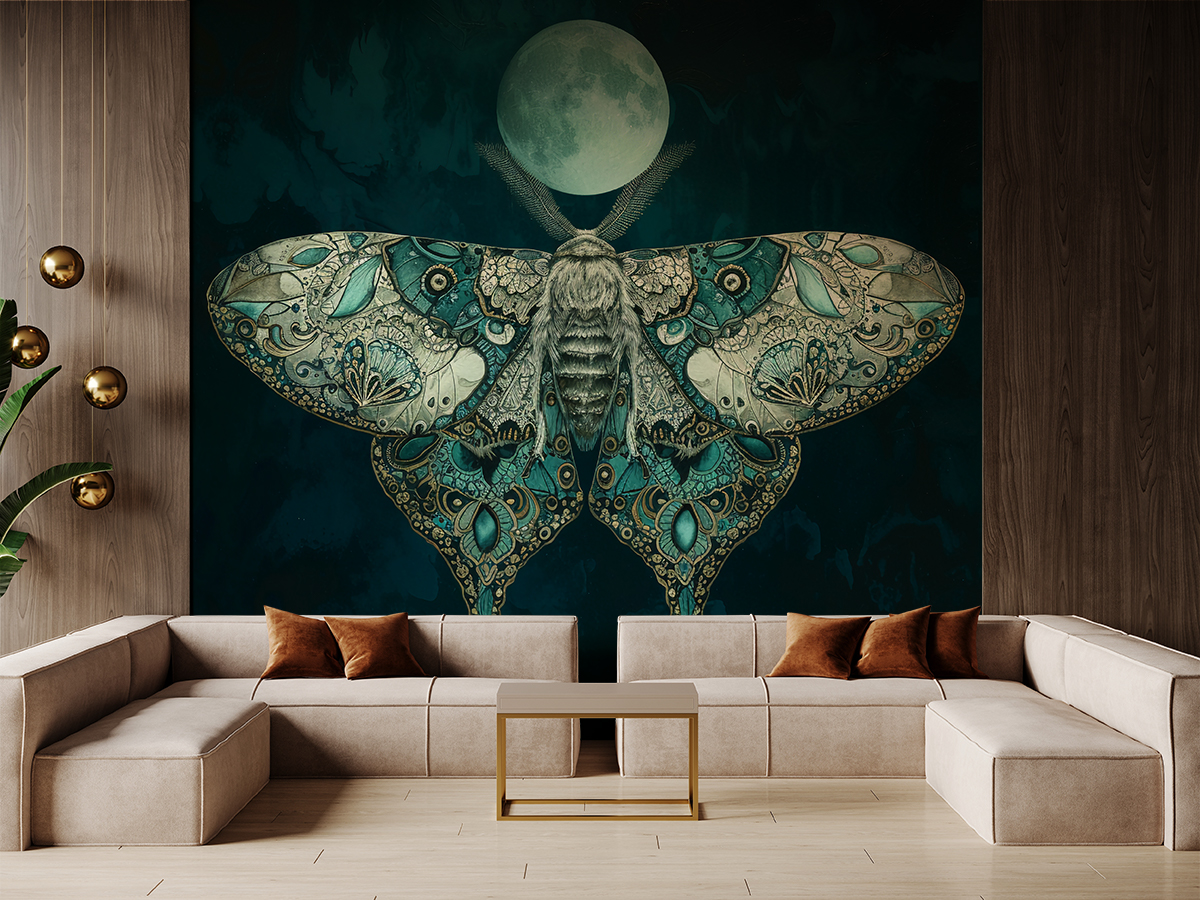 Foto murale Flutura e zbukuruar nën Hënën e plotë