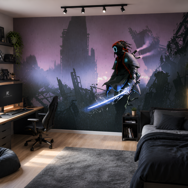 Foto murale Luftëtari Kibernetik në Rrënojat