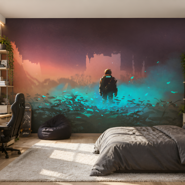 Foto murale Endacak në mjegullën bruz