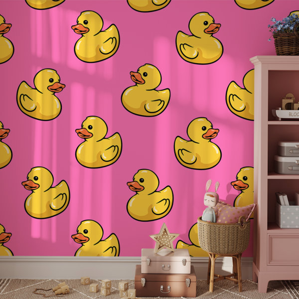 Foto murale Rosa vizatimorë në një sfond rozë
