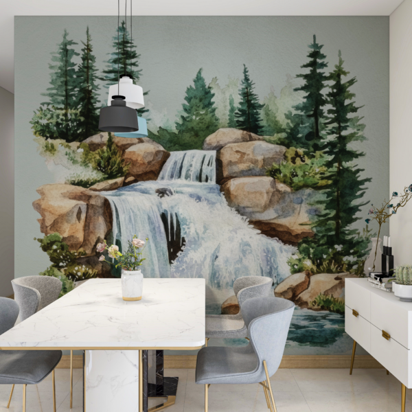 Foto murale Kaskada me bojëra uji