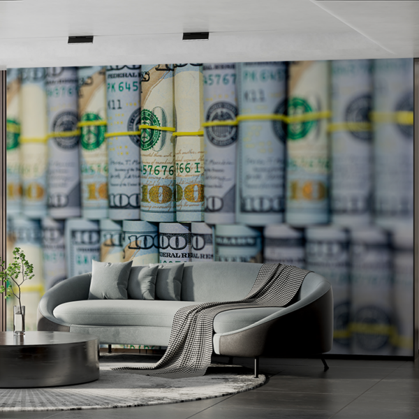 Foto murale Rrotulla dollarësh