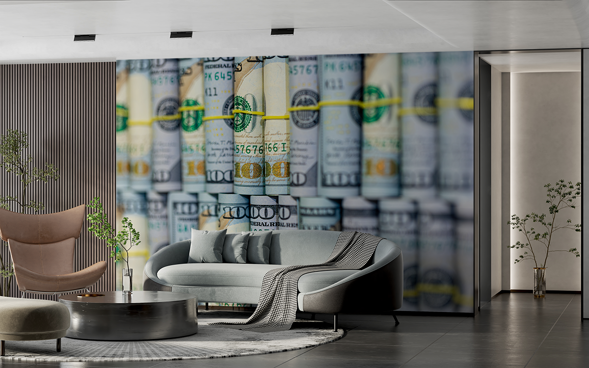 Foto murale Rrotulla dollarësh