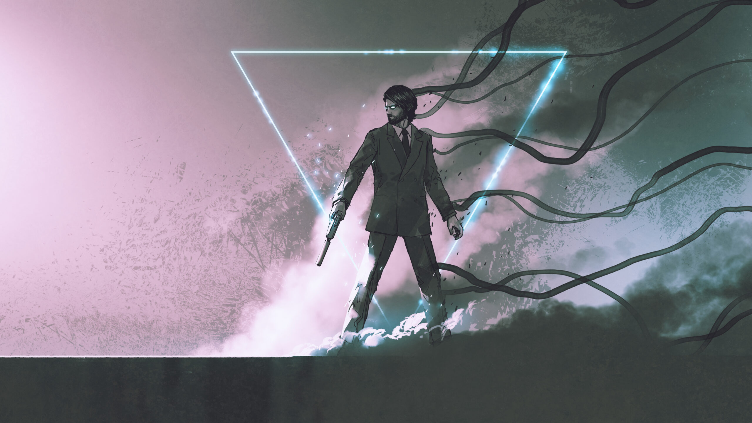 hitman with sci-fi style