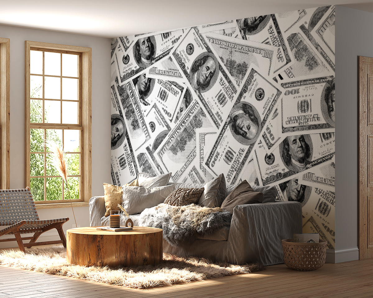 Foto murale Dollarë të shpërndarë