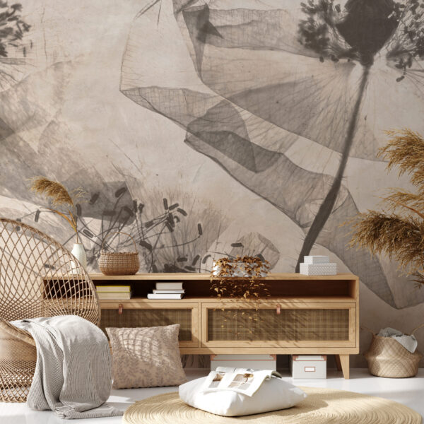 Foto murale Luleradhiqe në Sepia – Transparenca e Natyrës
