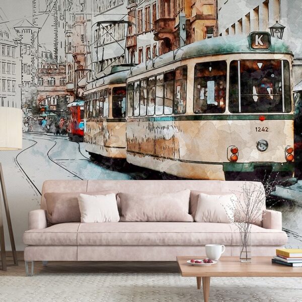 Foto murale Tramvaj Retro