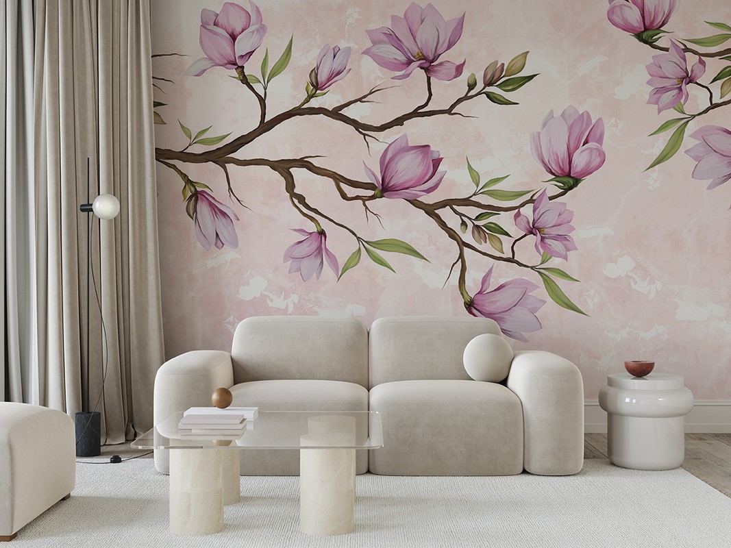 Foto murale Magnoliat rozë
