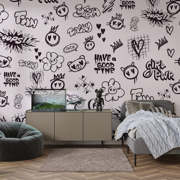 Foto murale Grafiti për vajza Fuqia e vajzave